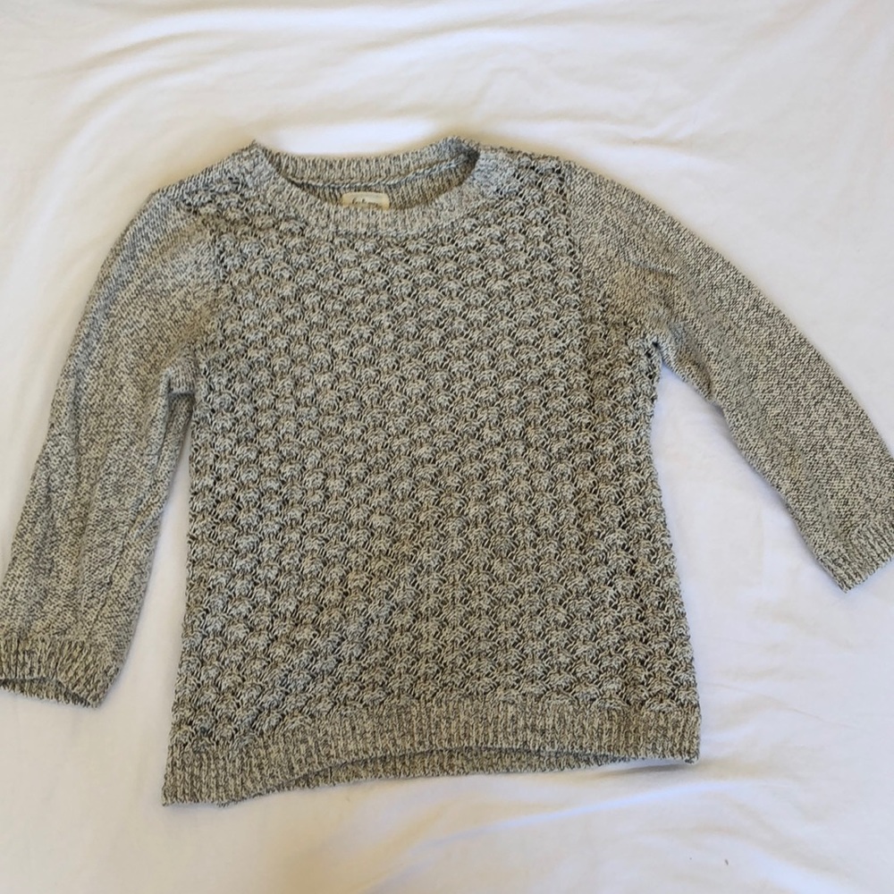 Gray knit sweater